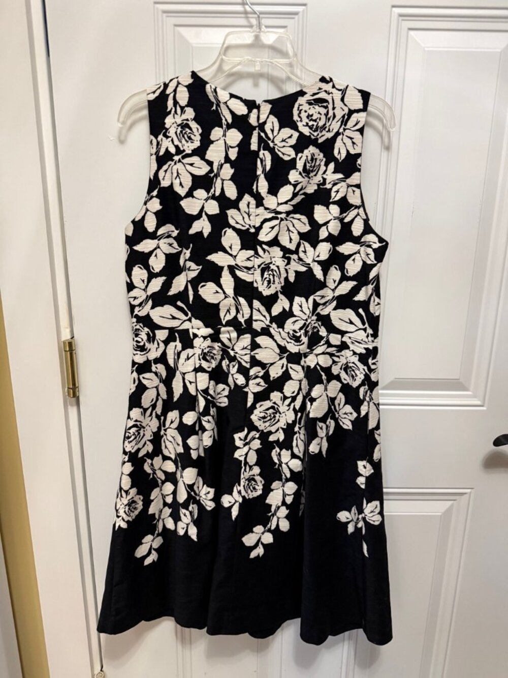 Black-White Floral Dress